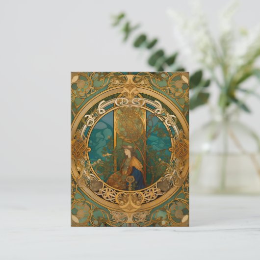 Carte Postale Noeud celtique Queen Colorée (Debout devant)