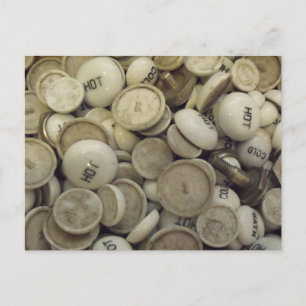 Carte Postale Noeuds vintages en porcelaine chaude et froide