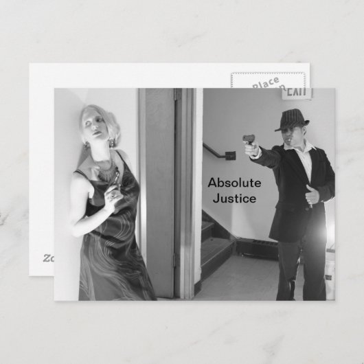 Carte postale Noir (Devant / Derrière)