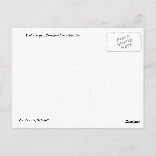 Carte Postale Noir (Dos)