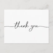 Carte Postale Noir Blanc Classique Merci (Devant)