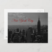Carte Postale Noir blanc New York (Devant / Derrière)