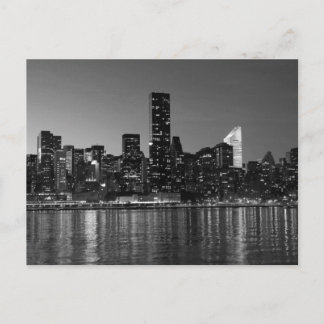 Carte Postale Noir Blanc New York City Night