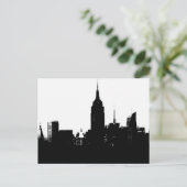 Carte Postale Noir blanc New York Silhouette (Debout devant)