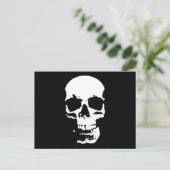 Carte Postale Noir & Blanc Pop Art Crâne Cool élégant (Debout devant)