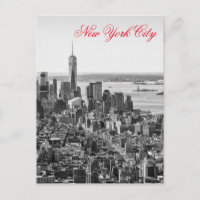 Noir blanc rouge Script New York City Manhattan