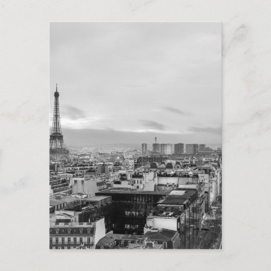 Carte Postale Noir&blanc : Tour Eiffel, Paris, France (Devant)
