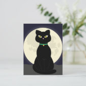 Carte postale NOIR CAT ART NIGHT MOON (Debout devant)