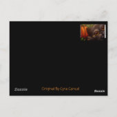 Carte postale NOIR CAT & CITROUILLE HALLOWEEN (Dos)