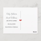 Carte Postale Noir couleur bloc mariage Enregistrer la photo Dat (Dos)