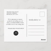 Carte Postale Noir d'or Noël Entreprise Salutation (Dos)