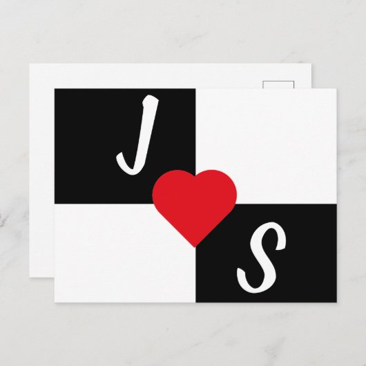 Carte Postale Noir et blanc (Devant / Derrière)