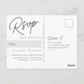 Carte Postale Noir et blanc Choix de repas de Script surdimensio (Dos)