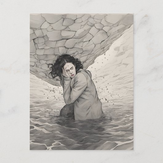 Carte Postale Noir et blanc de la dépression (Devant)