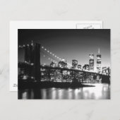 Carte Postale Noir et blanc New York City (Devant / Derrière)