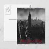 Carte Postale Noir et blanc New York City (Devant / Derrière)