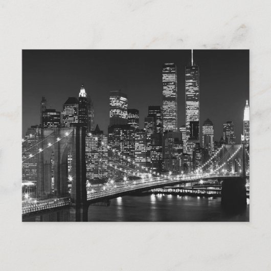 Carte Postale Noir et blanc New York City (Devant)