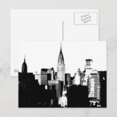 Carte Postale Noir et blanc New York City (Devant / Derrière)