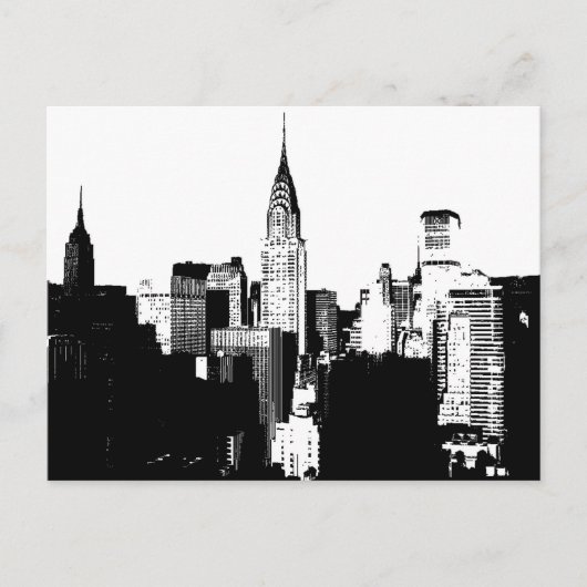 Carte Postale Noir et blanc New York City (Devant)