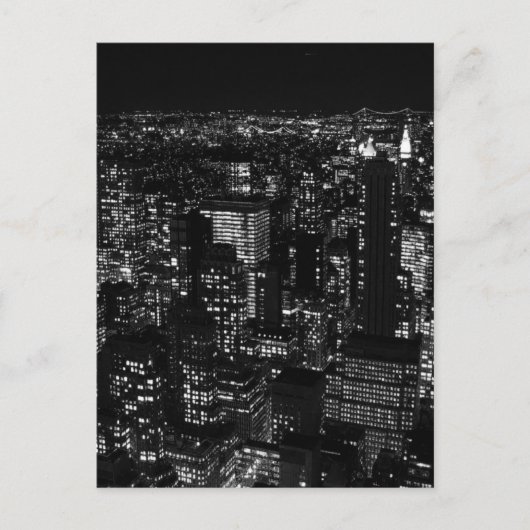 Carte Postale Noir et blanc New York City (Devant)