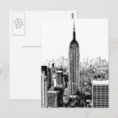 Carte Postale Noir et blanc New York City (Devant / Derrière)
