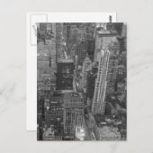 Carte Postale Noir et blanc New York City (Devant / Derrière)