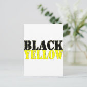 Carte Postale Noir et jaune (Debout devant)