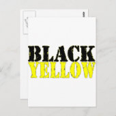 Carte Postale Noir et jaune (Devant / Derrière)