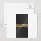 Carte Postale Noir Et Or (Devant / Derrière)