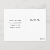 Carte Postale Noir et Rose Or Géométrique Changement d'adresse (Dos)