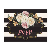 Noir Gras, Rayures d'Ivoire, Florales RSVP