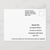 Carte Postale Noir gris blanc rétro Art Floral Motif sans coutur (Dos)