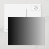 Carte Postale Noir Gris Ombré Vide (Devant / Derrière)
