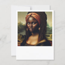 Noir Mona Lisa Art Reimaginé Imprimer - Afrocentri