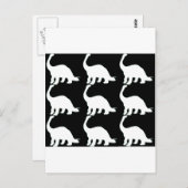Carte Postale Noir n Blanc Dinos (Devant / Derrière)
