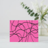 Carte Postale Noir sur le ruban rose (Debout devant)