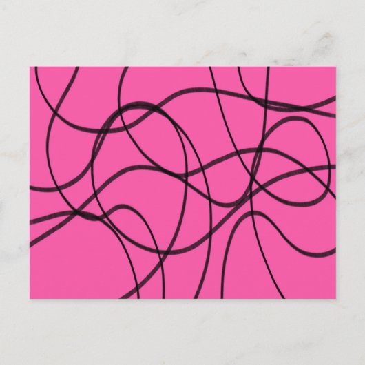 Carte Postale Noir sur le ruban rose (Devant)