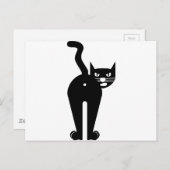 Carte Postale Noir trou de cul de chat (Devant / Derrière)