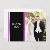 Carte Postale Noir, violet et or Élégance simple (Devant / Derrière)