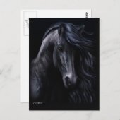 Carte postale noire (Devant / Derrière)