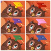 Carte postale noire Casquette noir blanc