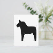 Carte postale noire Dala Horse (Debout devant)