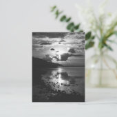 Carte postale noire de coucher du soleil (Debout devant)