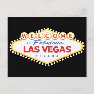 Carte postale noire de Las Vegas