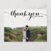 CARTE POSTALE NOIRE DE MERCI DE MARIAGE DE (Devant)