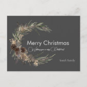 Carte postale noire de Noël (Devant)