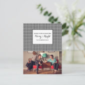 Carte postale noire de photo de vacances de (Debout devant)