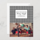 Carte postale noire de photo de vacances de (Devant / Derrière)