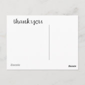 Carte postale noire du Merci (Dos)