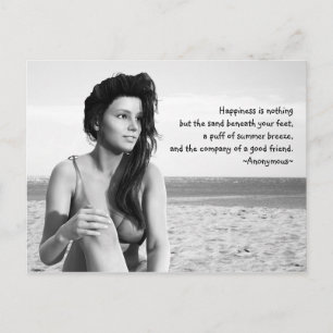 Carte postale noire et blanche